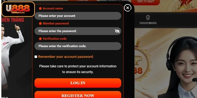Gamitin ang form na ito para Mag login sa U888 nang ligtas
